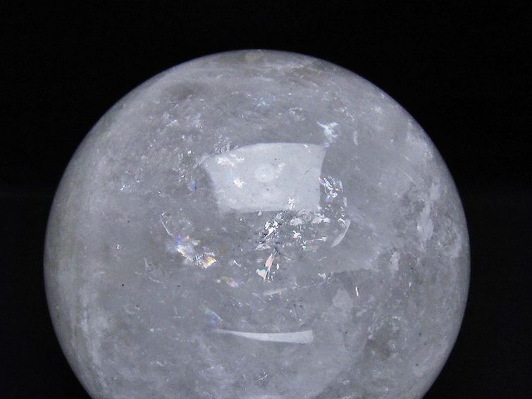 2.1Kg虹入りヒマラヤ水晶丸玉 120mm [T718-3439] 2枚目