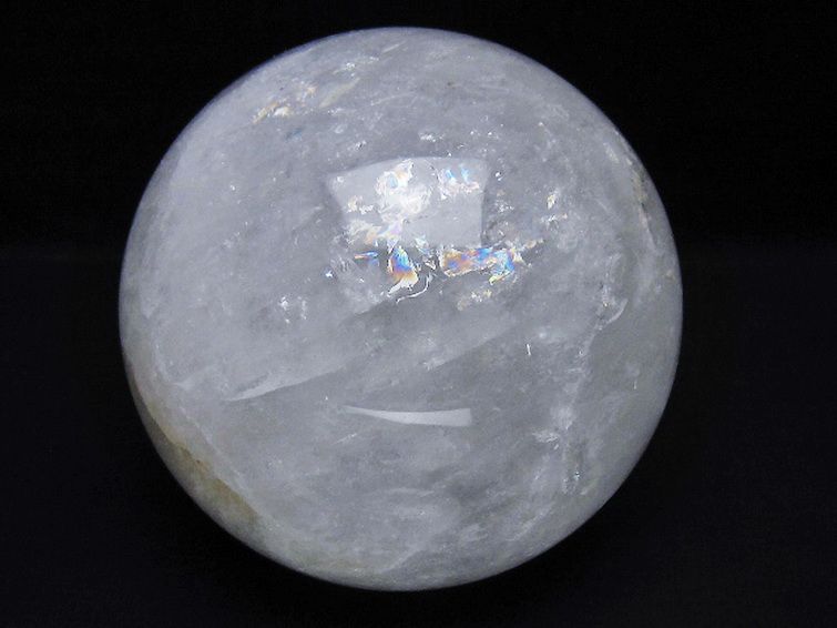 2.7Kg虹入りヒマラヤ水晶丸玉 130mm [T718-3455] 1枚目