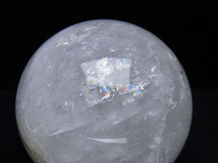 2.7Kg虹入りヒマラヤ水晶丸玉 130mm [T718-3455] 2枚目