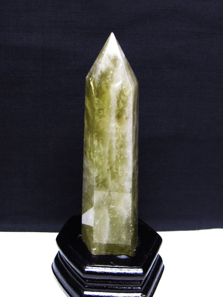 天然石 シトリン水晶六角柱[T719-3834]