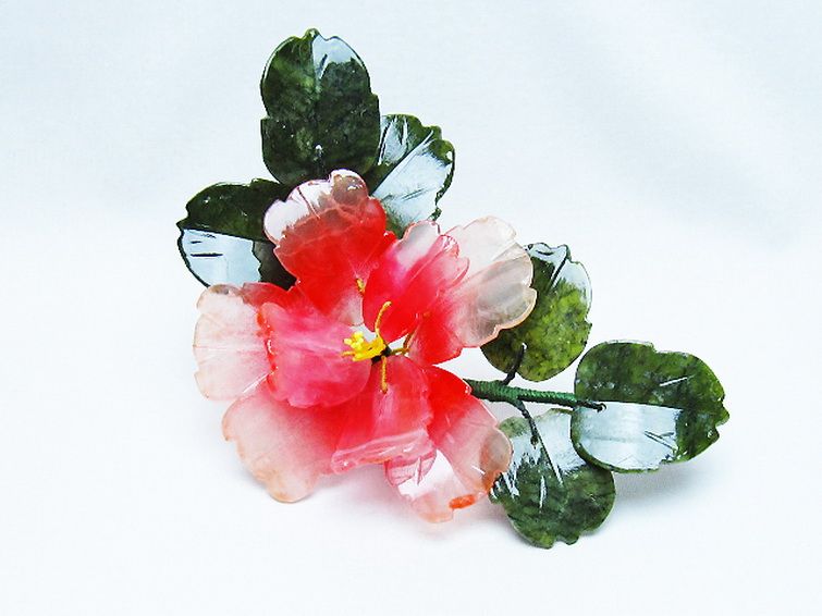 アゲートツツジ鉢植え置物[T726-1584] 3枚目