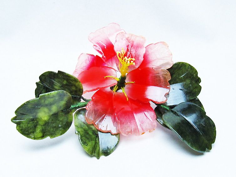 アゲートツツジ鉢植え置物[T726-1598] 2枚目