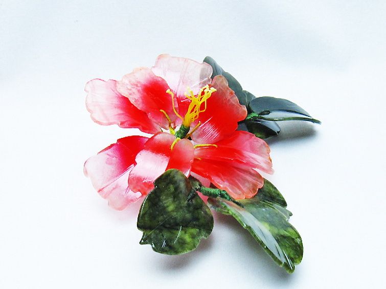 アゲートツツジ鉢植え置物[T726-1598] 3枚目