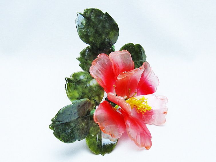 アゲートツツジ鉢植え置物[T726-1602] 3枚目