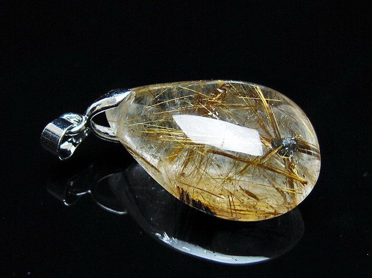 ゴールドタイチンルチルペンダント[T741-2186] 3枚目