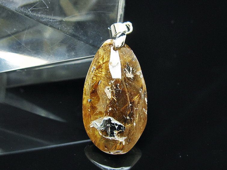 ゴールドタイチンルチルペンダント[T741-2239] 1枚目