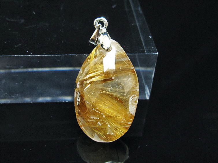 ゴールドタイチンルチルペンダント[T741-2249] 1枚目