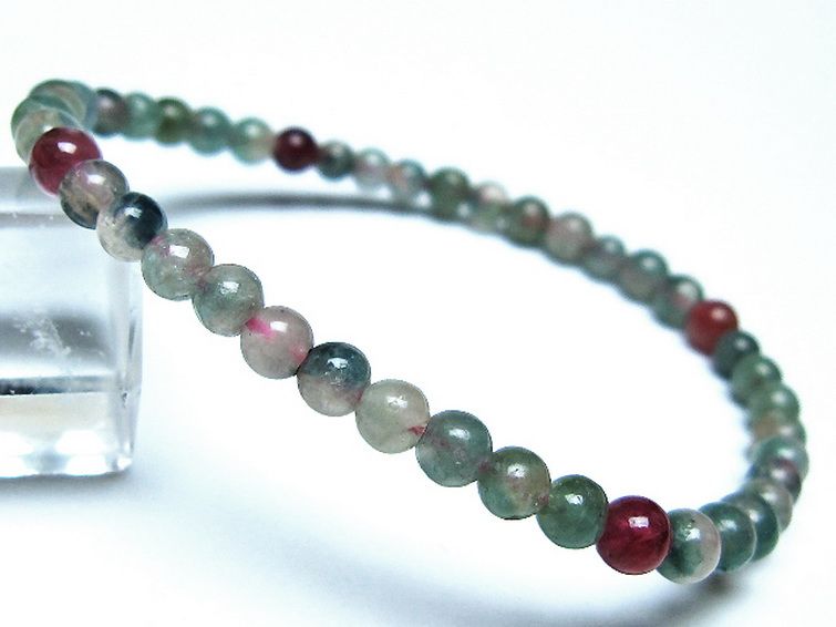 ミックスカラートルマリンブレスレット 4mm [t75-7327] 1枚目