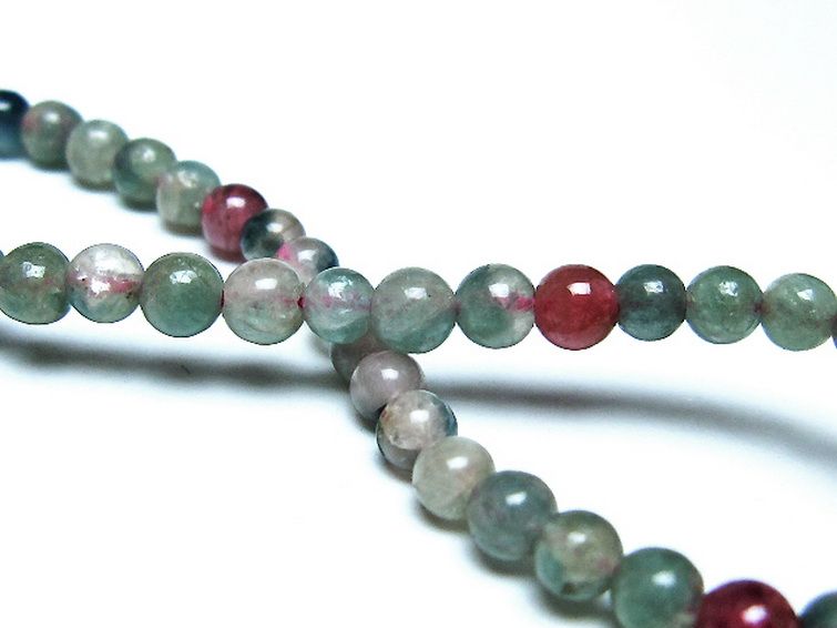 ミックスカラートルマリンブレスレット 4mm [t75-7327] 2枚目