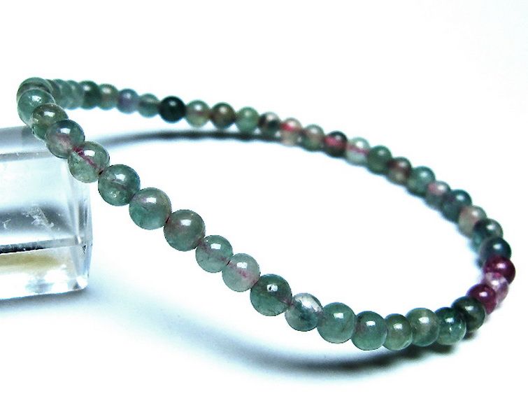 ミックスカラートルマリンブレスレット 4mm [t75-7338] 1枚目