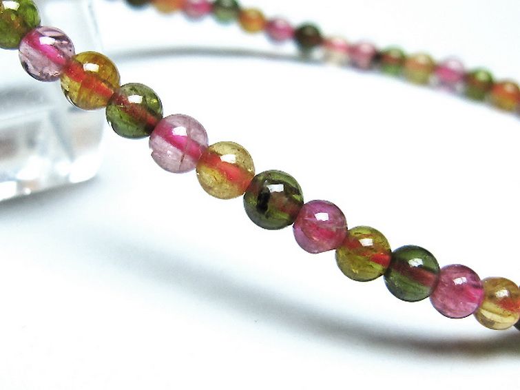 ミックスカラートルマリンブレスレット 4mm [t75-7375] 3枚目