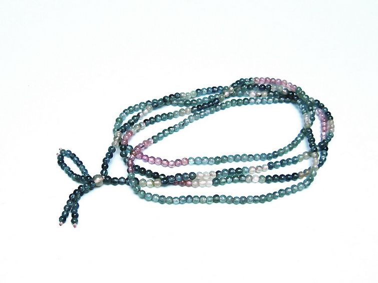 ミックスカラートルマリン ブレスレット 3mm [t75-7394] 1枚目