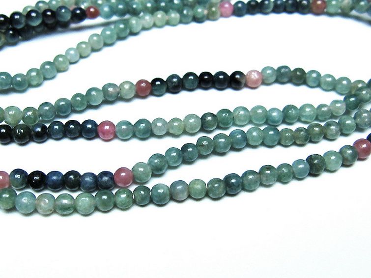 ミックスカラートルマリン ブレスレット 3mm [t75-7421] 2枚目