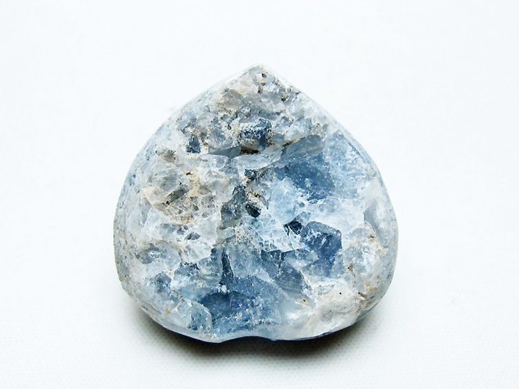 セレスタイト 天青石 ハートシェイプ 原石[T756-6079] 3枚目