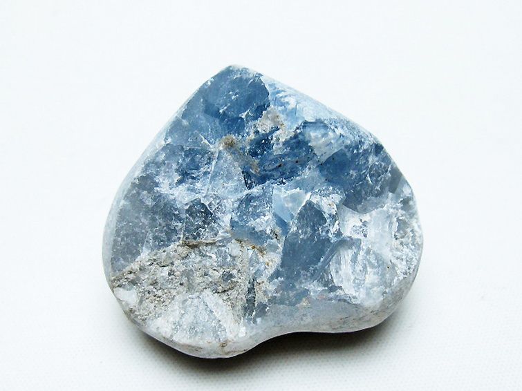 セレスタイト 天青石 ハートシェイプ 原石[T756-6085] 3枚目