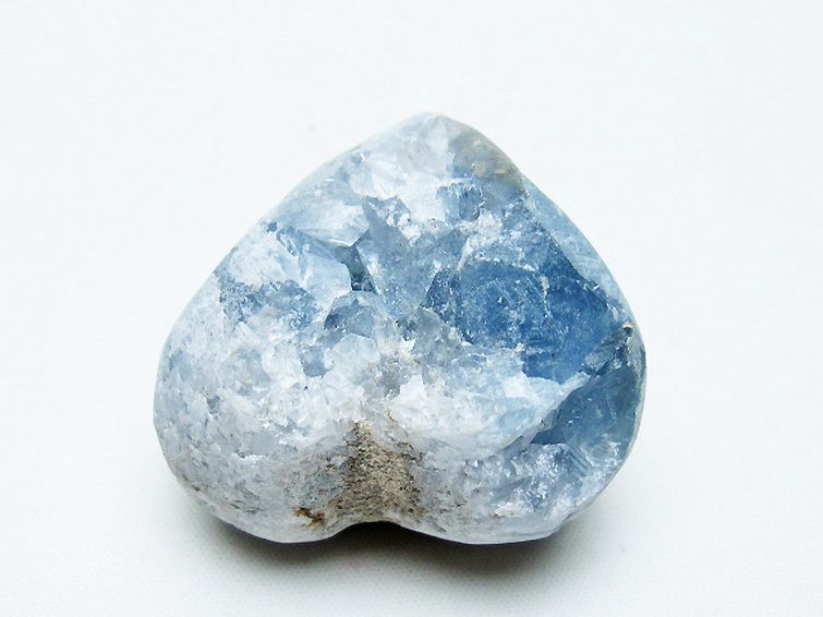 セレスタイト 天青石 ハートシェイプ 原石[T756-6093] 3枚目