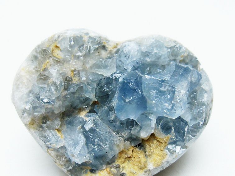 セレスタイト 天青石 ハートシェイプ 原石[T756-6125] 2枚目