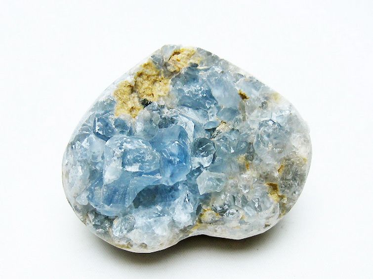 セレスタイト 天青石 ハートシェイプ 原石[T756-6125] 3枚目