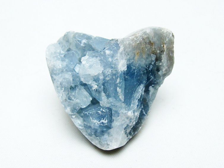 セレスタイト 天青石 ハートシェイプ 原石[T756-6192] 1枚目