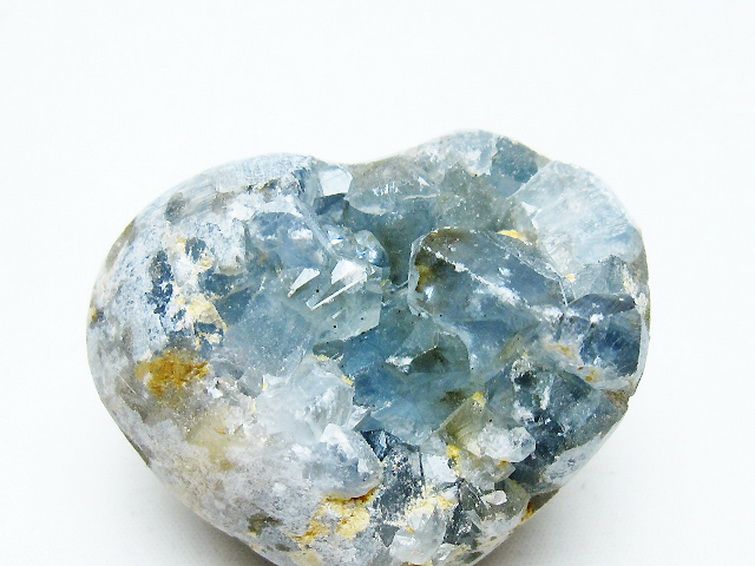 セレスタイト 天青石 ハートシェイプ 原石[T756-6205] 2枚目