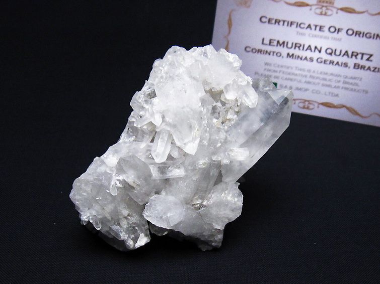 レムリアンシード 水晶 クラスター ミナスジェライス州コリント産 ※証明書付き[T759-1241] 1枚目