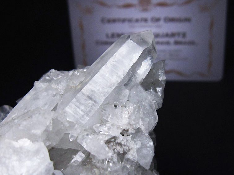 レムリアンシード 水晶 クラスター ミナスジェライス州コリント産 ※証明書付き[T759-1241] 3枚目