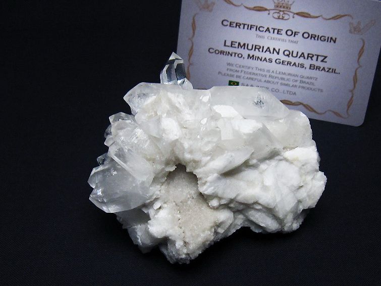 レムリアンシード 水晶 クラスター ミナスジェライス州コリント産 ※証明書付き[T759-1246] 1枚目
