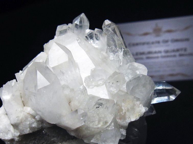 レムリアンシード 水晶 クラスター ミナスジェライス州コリント産 ※証明書付き[T759-1246] 2枚目