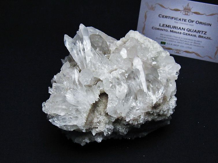レムリアンシード 水晶 クラスター ミナスジェライス州コリント産 ※証明書付き[T759-1262] 1枚目
