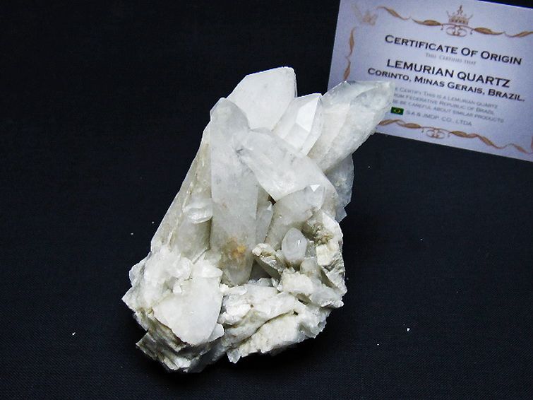 レムリアンシード 水晶 クラスター ミナスジェライス州コリント産 ※証明書付き[T759-1275] 1枚目