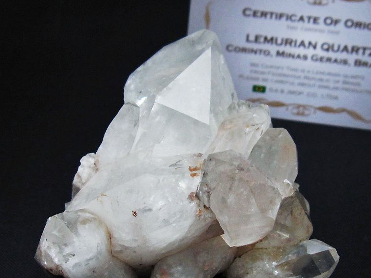 レムリアンシード 水晶 クラスター ミナスジェライス州コリント産 ※証明書付き[T759-1305] 2枚目