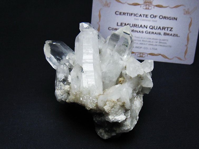 レムリアンシード 水晶 クラスター ミナスジェライス州コリント産 ※証明書付き[T759-1312] 1枚目