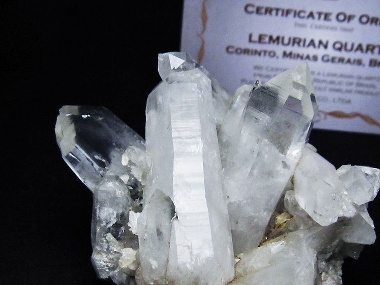 レムリアンシード 水晶 クラスター ミナスジェライス州コリント産 ※証明書付き[T759-1312] 2枚目