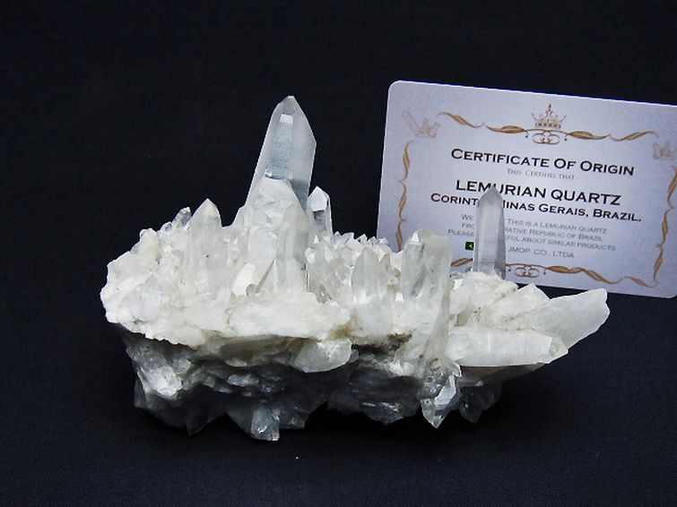レムリアンシード 水晶 クラスター ミナスジェライス州コリント産 ※証明書付き[T759-1318] 1枚目