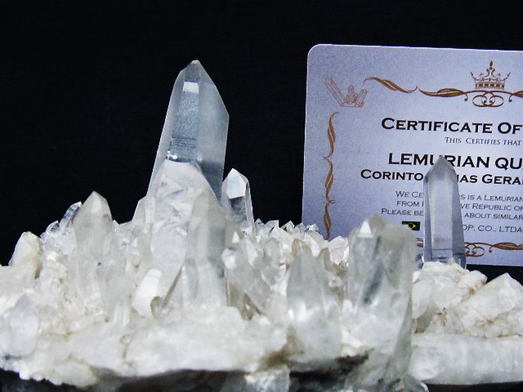 レムリアンシード 水晶 クラスター ミナスジェライス州コリント産 ※証明書付き[T759-1318] 2枚目