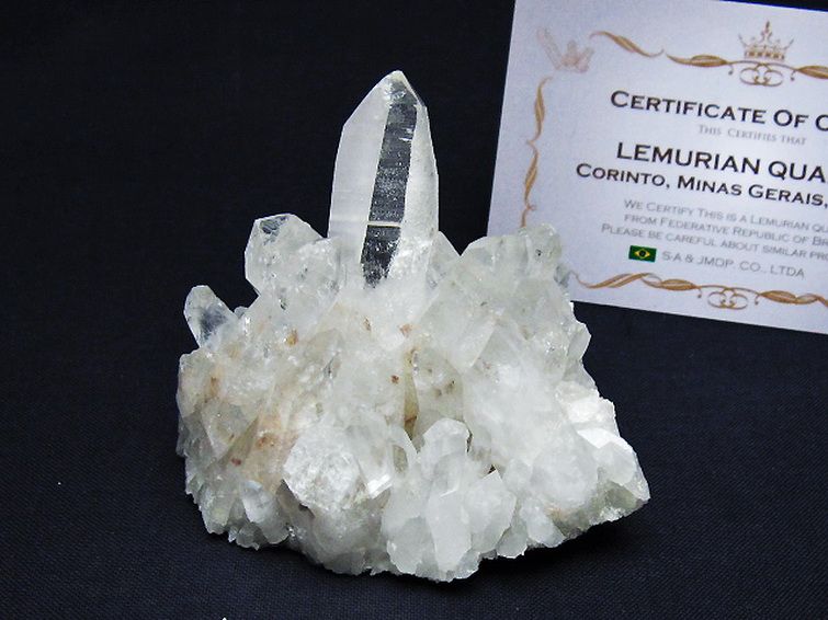 レムリアンシード 水晶 クラスター ミナスジェライス州コリント産 ※証明書付き[T759-1361] 1枚目