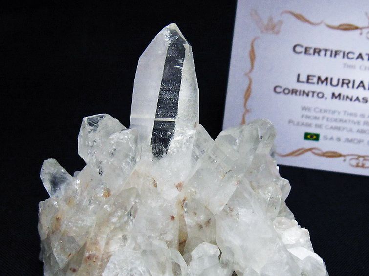 レムリアンシード 水晶 クラスター ミナスジェライス州コリント産 ※証明書付き[T759-1361] 2枚目