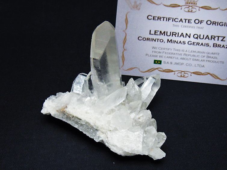 レムリアンシード 水晶 クラスター ミナスジェライス州コリント産 ※証明書付き[T759-1368] 1枚目