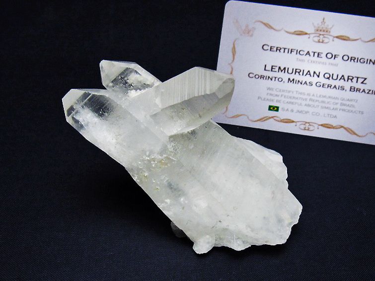 レムリアンシード 水晶 クラスター ミナスジェライス州コリント産 ※証明書付き[T759-1387] 1枚目