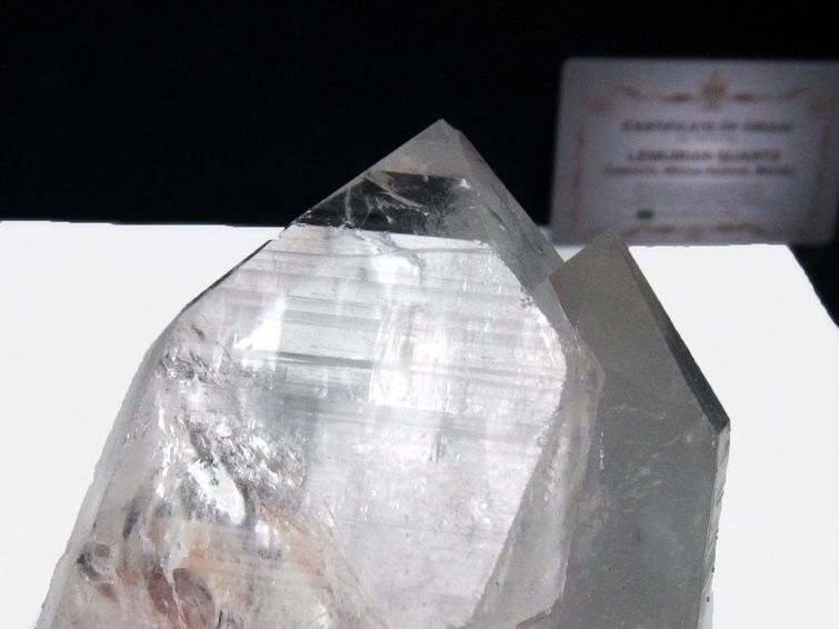 虹入りレムリアンシード水晶クラスター ミナスジェライス州コリント産 ※証明書付き[T760-3356] 2枚目