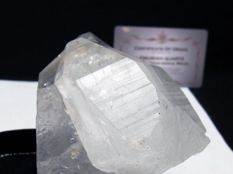 虹入りレムリアンシード水晶クラスター ミナスジェライス州コリント産 ※証明書付き[T760-3356] 3枚目