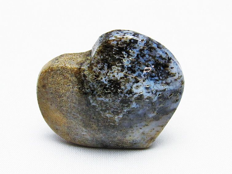 ルチルインアゲート ハート 置物[T763-3475] 1枚目