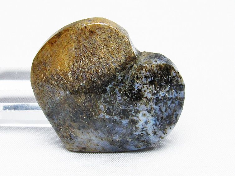 ルチルインアゲート ハート 置物[T763-3475] 2枚目