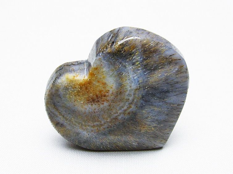 ルチルインアゲート ハート 置物[T763-3550] 2枚目