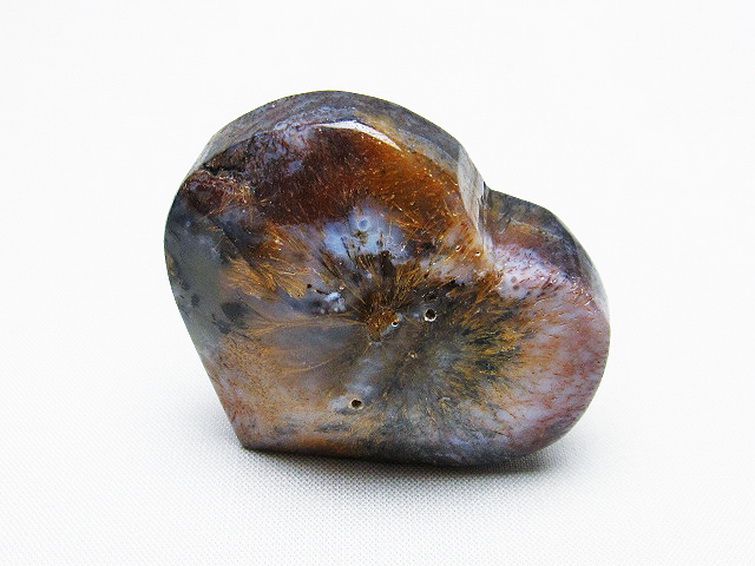 ルチルインアゲート ハート 置物[T763-3592] 2枚目