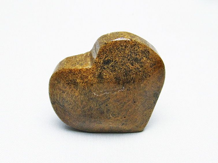 ルチルインアゲート ハート 置物[T763-3634] 1枚目