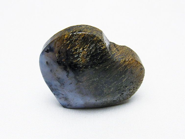 ルチルインアゲート ハート 置物[T763-3669] 1枚目