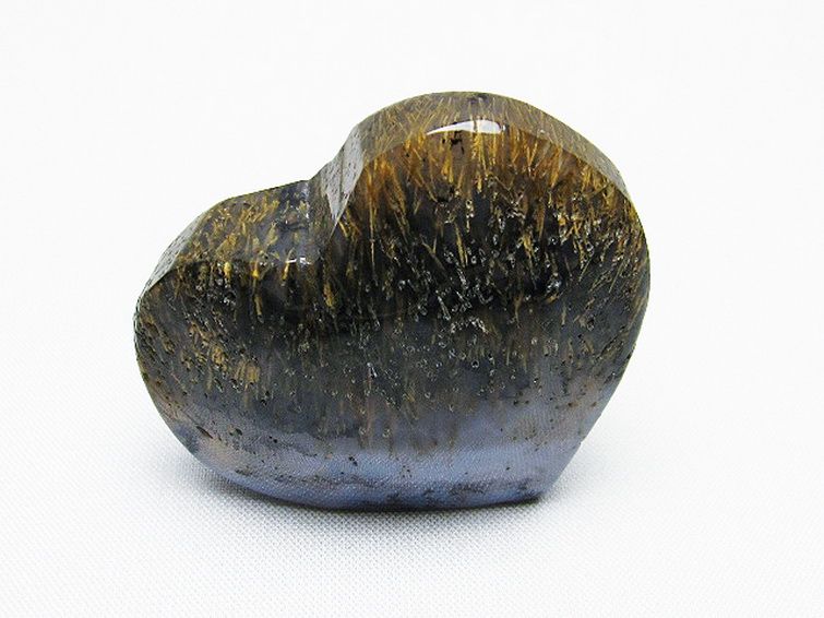 ルチルインアゲート ハート 置物[T763-3669] 2枚目