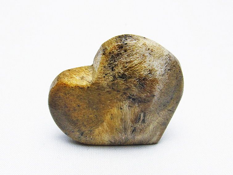 ルチルインアゲート ハート 置物[T763-3672] 1枚目