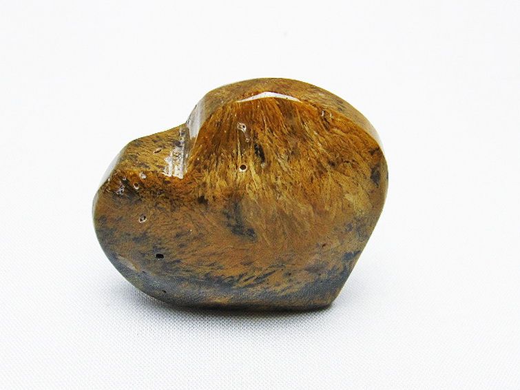 ルチルインアゲート ハート 置物[T763-3673] 1枚目